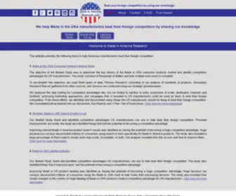 Madeinamericaresearch.com(Made in America Research) Screenshot
