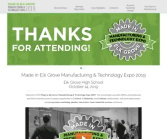 Madeinelkgroveexpo.com(Made in Elk Grove Manufacturing & Technology Expo 2019) Screenshot