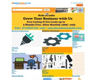 Madeinindia24.com(Made in india products) Screenshot