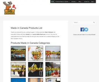 Madeinmooseland.ca(Made in Canada Products List) Screenshot