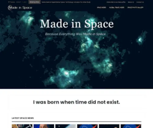 Madeinspace.com(Made in space...because everything was made in space) Screenshot