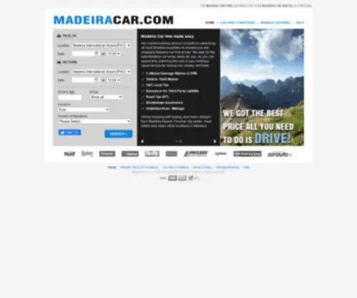 Madeiracar.com(Madeira Car Rental) Screenshot