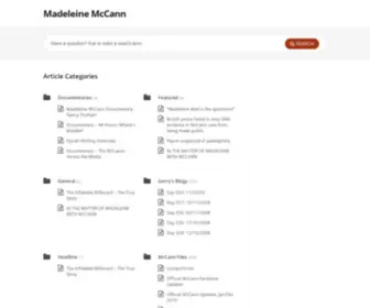 Madeleinemccann.org(The Story) Screenshot