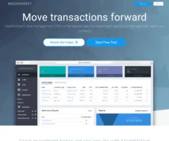 Mademarket.co(Investment Banking CRM) Screenshot