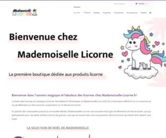 Mademoiselle-Licorne.fr(Objet et Vêtement Licorne) Screenshot