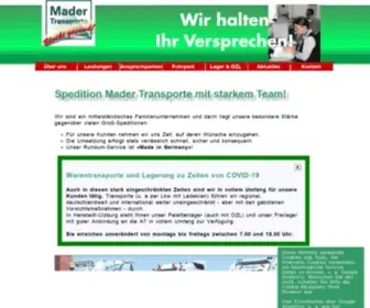 Mader-Transporte.de(Spedition Mader Transporte Eil) Screenshot