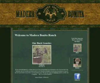 Maderabonitaranch.com(Madera Bonita Ranch offering Whitetail Deer and Exotic Hunts in Texas) Screenshot