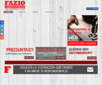 Maderasfazio.com(Fazio materiales) Screenshot