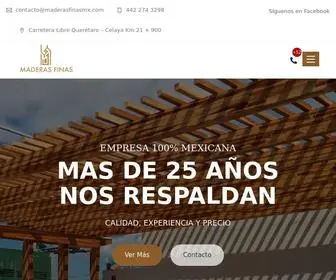 Maderasfinasmx.com(Maderas Finas) Screenshot