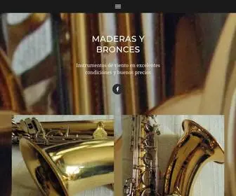 Maderasybronces.cl(Instrumentos de viento en excelentes condiciones y buenos precios) Screenshot