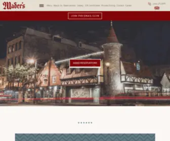 Madersrestaurant.com(Maders Restaurant) Screenshot