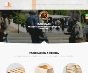 Madesan.cl(Líderes en el diseño y fabricación de Pallets) Screenshot