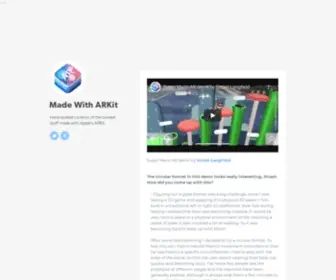 Madewitharkit.com(Made With ARKit) Screenshot
