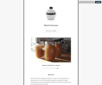 Madfoodscience.com(Mad Food Science) Screenshot