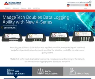 Madgetech.com(MadgeTech Data Loggers) Screenshot