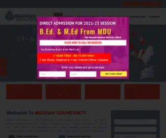 Madhaveduversity.in(B.Ed Admission from MDU Haryana Colleges for) Screenshot