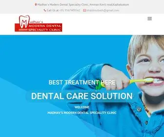 MadhavModerndentalclinic.com(Best Dental Clinics In Trivandrum) Screenshot