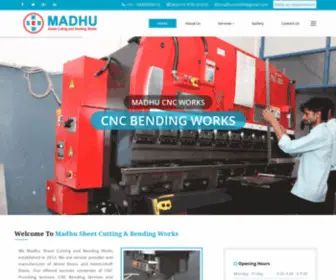 Madhucnc.com(Madhu cnc works) Screenshot