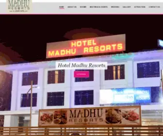 Madhuresorts.com(Hotel Madhu Resort's) Screenshot