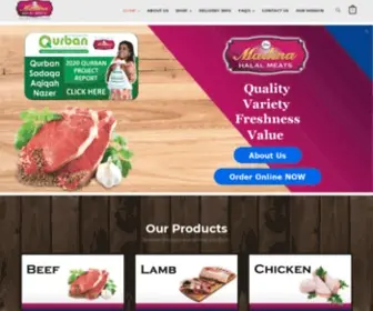 Madinahalalfoods.com(Madina Halal Meats) Screenshot