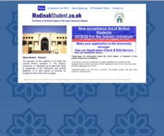 Madinahstudent.co.uk(The Website of The British Students of The Islamic University) Screenshot