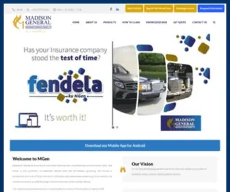 Madison.co.zm(Madison General Insurance) Screenshot