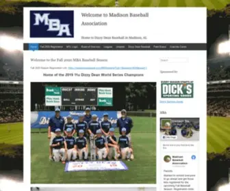 Madisonbaseball.org(Madison Baseball Association) Screenshot