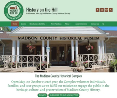 Madisoncountyhistoricalsociety.com(History on the Hill) Screenshot