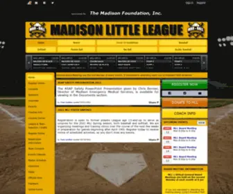 Madisonctbaseball.com(Madison Little League) Screenshot