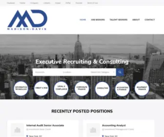 Madisondavis.com(Financial Services Staffing Firm) Screenshot