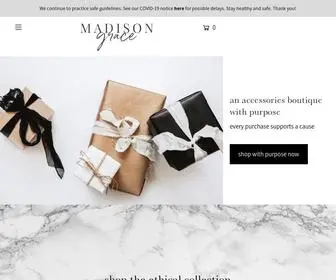 Madisongrace.co(Responsibly made. Social impact fashion accessories brand) Screenshot