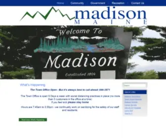 Madisonmaine.com(Town of Madison) Screenshot