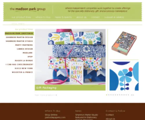 Madisonparkgroup.com(Specialty Stationery) Screenshot