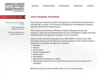 Madisonpropertycondos.com(Condominium Division Madison Property Management) Screenshot