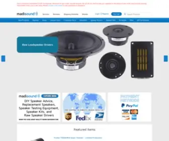 Madisoundspeakerstore.com(Madisound Speaker Components) Screenshot