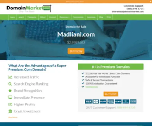 Madliani.com(Forsale Lander) Screenshot