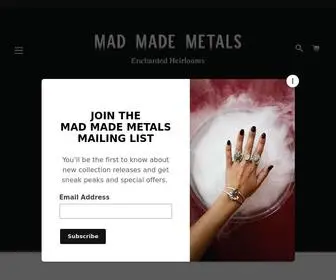 Madmademetals.com(Mad Made Metals) Screenshot