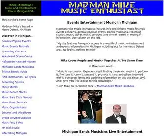 Madmanmike.com(Madman Mike Music Enthusiast) Screenshot