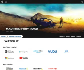 Madmaxmovie.com(The official movie site for MAD MAX) Screenshot
