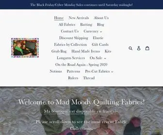 MadmoodyQuiltingfabrics.com(Mad Moody Quilting Fabrics) Screenshot