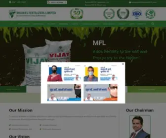 Madrasfert.co.in(Manufacturers of Fertilizers and Bio fertilizers) Screenshot