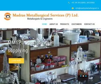 Madrasmetallurgical.in(Madras Metallurgical Services (P) Ltd) Screenshot