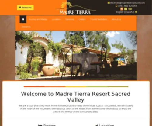 Madretierraresort.com(Madre Tierra Sacred Valley Resort) Screenshot