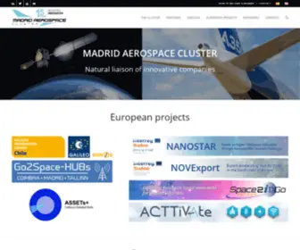 Madridaerospace.es(Cluster Aeroespacial de Madrid) Screenshot