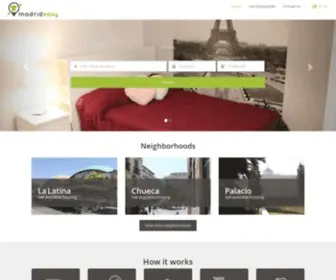 Madrideasy.com(Student housing in Spain) Screenshot