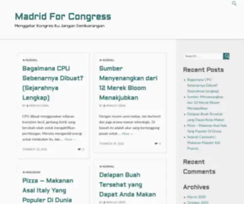 Madridforcongress.com(Madrid For Congress) Screenshot