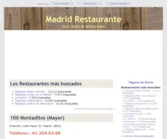 Madridrestaurante.net(Madrid Restaurante) Screenshot