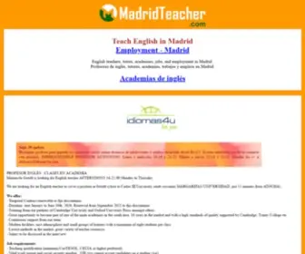 Madridteacher.com(English teachers) Screenshot