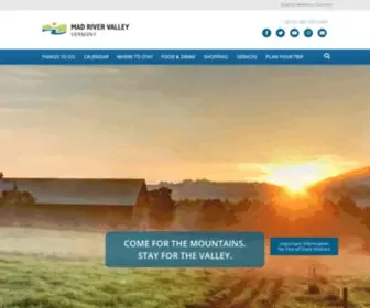 Madrivervalley.com(Visit Vermont's Mad River Valley) Screenshot