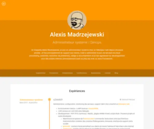 Madrzejewski.com(Alexis Madrzejewski) Screenshot
